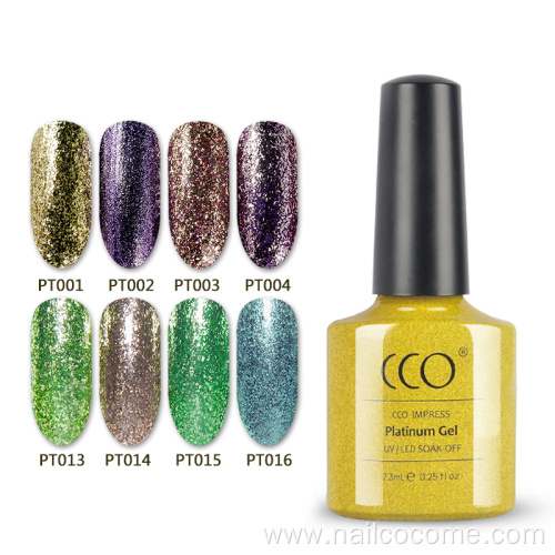 Wholesale Bling Bling Color glitter Gel Polish For Nails Supplies Salon